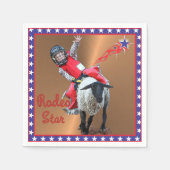 Western Rodeo Star Mutton Busting Kid Serviette (Vorderseite)