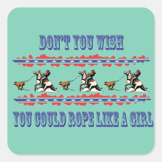 Western Rodeo Stickers Calf Roping (Vorderseite)