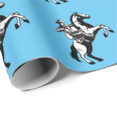 Western Rodeo Süd Ranch Cowboy on Horse Geschenkpapier (Rolleneckpunkt)
