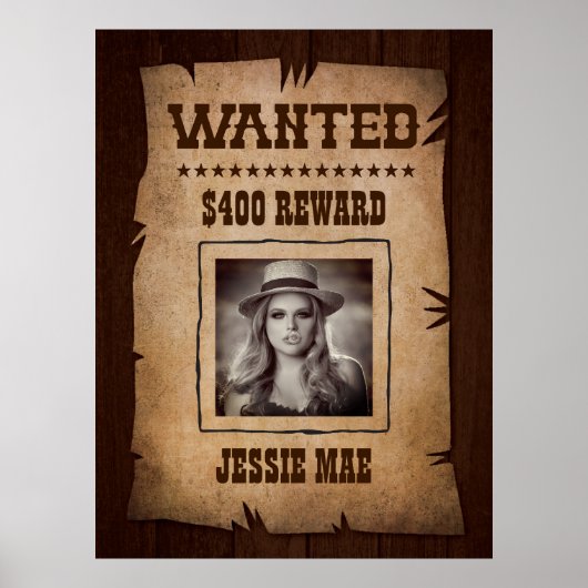 Western Rodeo Themed Party Gewollt Poster (Vorne)