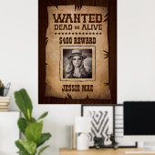 Western Rodeo Themed Party Gewollt Poster (Heimbüro)