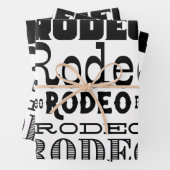 Western Rodeo-Typografie Geschenkpapier Set (Beispiel)