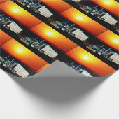 Western-Rodeo-Viehbestand-Vieh, das LKW schleppt Geschenkpapier (Ecke)