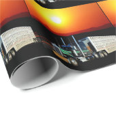 Western-Rodeo-Viehbestand-Vieh, das LKW schleppt Geschenkpapier (Rolleneckpunkt)