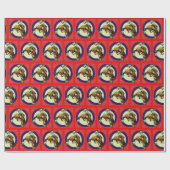 Western Rodeo Vintag Cowboy auf Buckpferd Geschenkpapier (Flach)