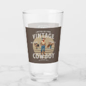 Western Rodeo Vintag Cowboy Glas (Rückseite)