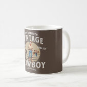 Western Rodeo Vintage Cowboy  Kaffeetasse (VorderseiteRechts)