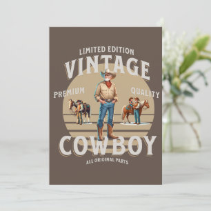 Western Rodeo Vintage Cowboy Party Einladung