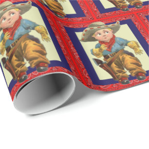 Western-Rodeo-Vintage Geschenkpapier