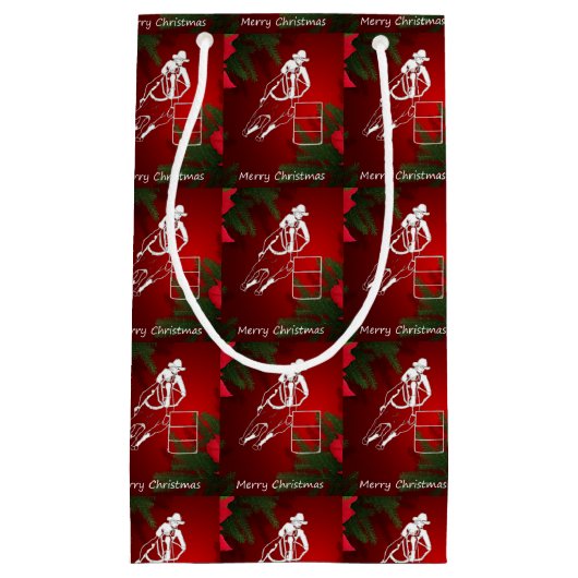 Western Rodeo Weihnachtsmann-Geschenktasche Kleine Geschenktüte (Vorderseite)
