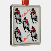 Western Rodeo Weihnachtsschmuck Mutton Buster (Rechts)