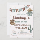 Western Rodeo Wild West Cowboy Birthday Party Einladung (Vorderseite)
