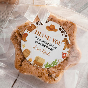 Western Rodeo Wild West Cowboy Geburtstag Runder Aufkleber