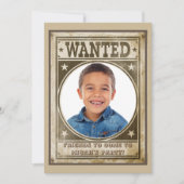 Western Rodeo Wollte Poster Foto Einladung (Vorderseite)