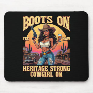 Western Rodeo Yehaw Cowgirl über die Organisation Mousepad