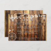 Western Rope Wagon Wheel Mason Jar Leuchten Detail (Vorne/Hinten)