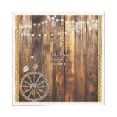 Western Rope Wagon Wheel Mason Jar Lights Serviette