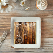 Western Rope Wagon Wheel Mason Jar Lights Serviette