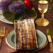 Western Rope Wagon Wheel Mason Jar String Lights Menükarte