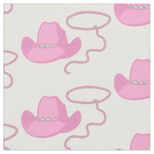 Western-rosa Cowgirl-Hut und Seil Stoff