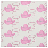 Western-rosa Cowgirl-Hut und Seil Stoff (Muster)