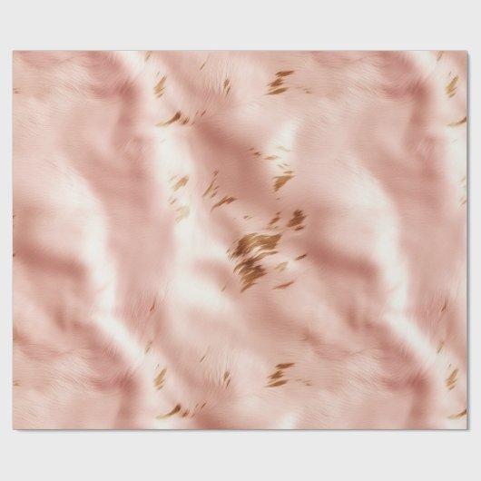 Western Rosa Imitat Weichtes Brautparty Geschenkpapier (Flach)