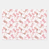 Western Rosa Rodeo Stiefel mit Bows Brautparty Geschenkpapier Set (Vorderseite)