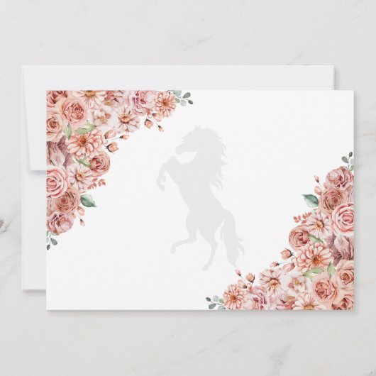 Western Rose Gold Charro Quinceañera Save the Date Einladung (Rückseite)