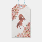 Western Rose Gold Ranchero Quinceanera Geschenktas Geschenkanhänger (Rückseite)