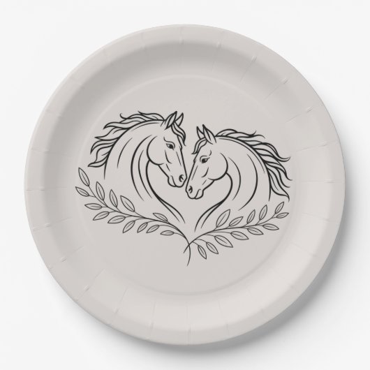 Western Rossa Rustikale Hochzeit Pappteller (Vorderseite)