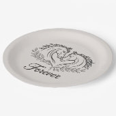 Western Rossa Rustikale Hochzeit Pappteller (Schrägansicht)