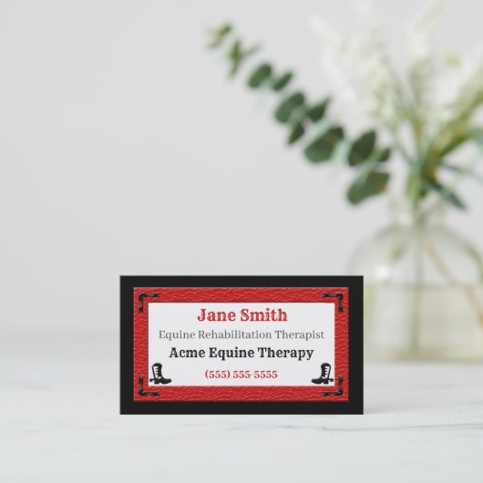 Western Rot und Schwarz Beruflich Visitenkarte (Stehend Vorderseite)