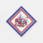 Western rot weiß und blau serviette (Ecke)