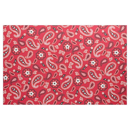 Western Rote Paisley Stoff (Yard (91,4 cm))