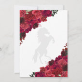 Western Rote Rosen Charro Save the Date Quinceañer Einladung (Rückseite)