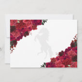 Western Rote Rosen Quinceañera Save the Date Foto Einladung (Rückseite)