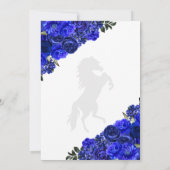 Western Royal Blue Save the Date Quinceñera Einladung (Rückseite)