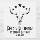 Western-Ruhestand-Party Weinetikett (Einzelnes Label)