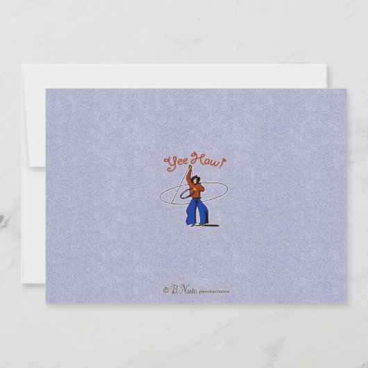 Western runden oben Party Einladung (Rückseite)