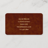 Western Rust Brown County Rustic Cow Skull Barn Visitenkarte (Rückseite)