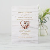 Western Rustic Barn Wedding Invitation Einladung (Stehend Vorderseite)