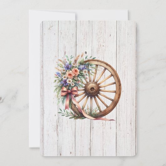 Western Rustic Barn Wedding Invitation  Einladung (Rückseite)