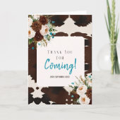 Western Rustic Boho Vielen Dank für Ihren Besuch Dankeskarte (Vorderseite)