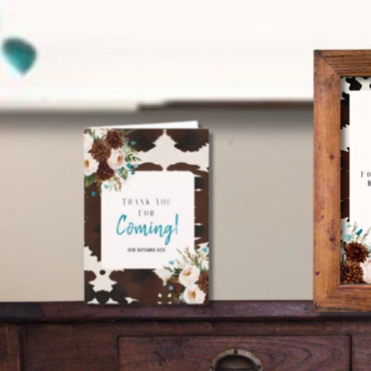 Western Rustic Boho Vielen Dank für Ihren Besuch Dankeskarte