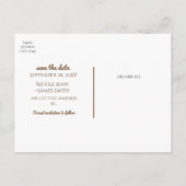 Western Rustic Brown Leather Look RETTETE IT das D Ankündigungspostkarte (Rückseite)