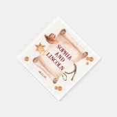 Western Rustic Brown Wedding Serviette (Ecke)