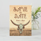 Western Rustic Country Rodeo Save the Date Einladung (Stehend Vorderseite)