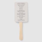 Western Rustic Country Wedding Programm Fächer (Rückseite)