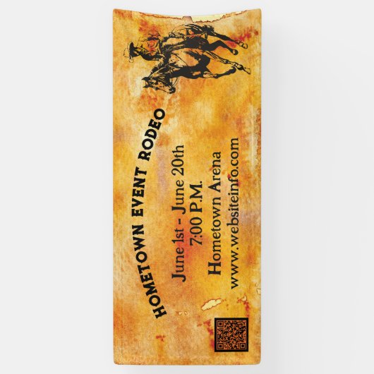 Western Rustic Cowboy Banner (Vertikal)