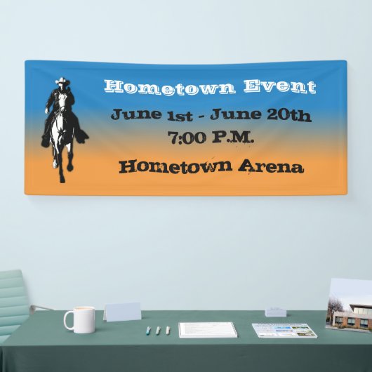 Western Rustic Cowboy Banner (Messe)